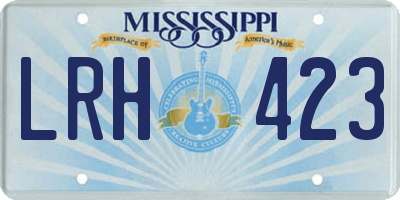 MS license plate LRH423