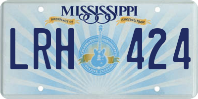 MS license plate LRH424