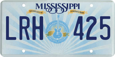MS license plate LRH425