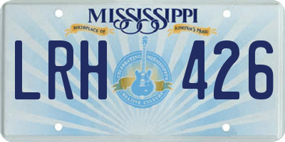 MS license plate LRH426