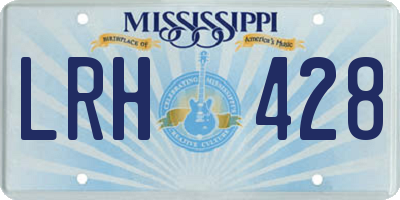 MS license plate LRH428