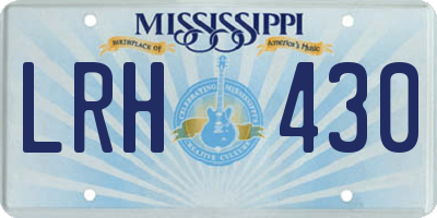 MS license plate LRH430