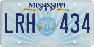 MS license plate LRH434