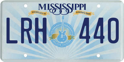 MS license plate LRH440