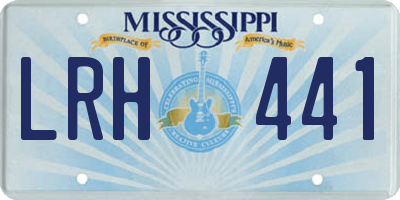 MS license plate LRH441