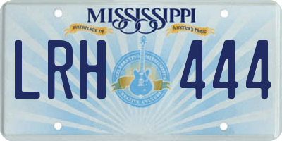 MS license plate LRH444