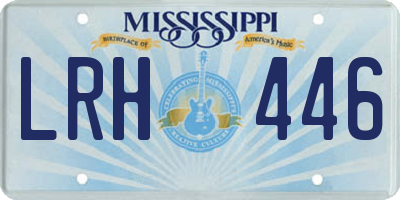MS license plate LRH446