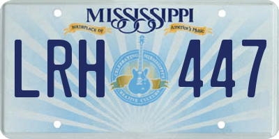MS license plate LRH447