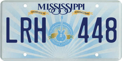 MS license plate LRH448