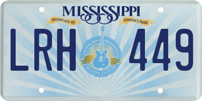 MS license plate LRH449