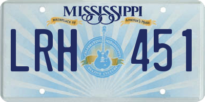 MS license plate LRH451