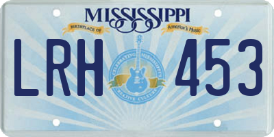 MS license plate LRH453
