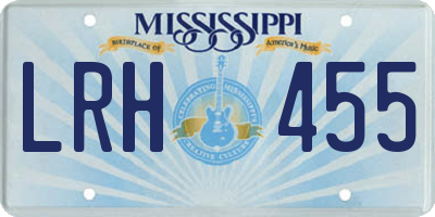 MS license plate LRH455