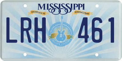 MS license plate LRH461