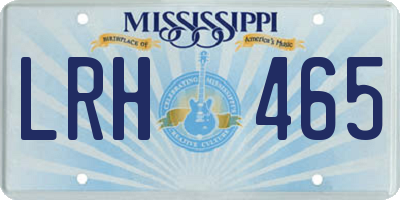 MS license plate LRH465