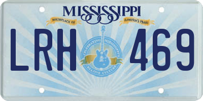 MS license plate LRH469