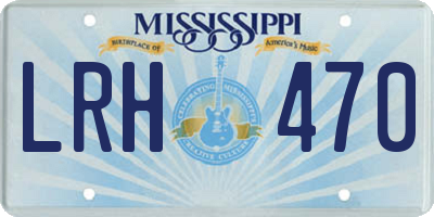 MS license plate LRH470