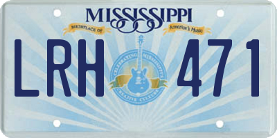 MS license plate LRH471