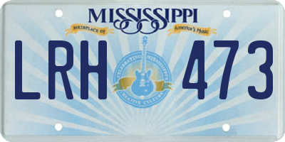 MS license plate LRH473