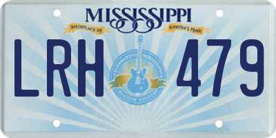 MS license plate LRH479