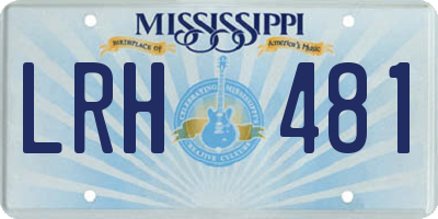 MS license plate LRH481