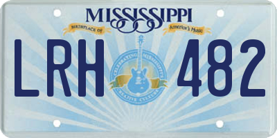 MS license plate LRH482