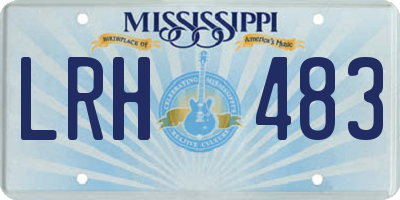MS license plate LRH483