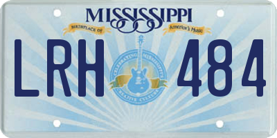 MS license plate LRH484