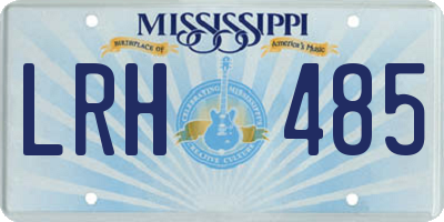 MS license plate LRH485