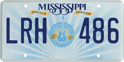 MS license plate LRH486