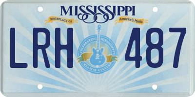 MS license plate LRH487