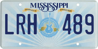 MS license plate LRH489