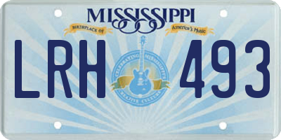 MS license plate LRH493