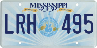 MS license plate LRH495