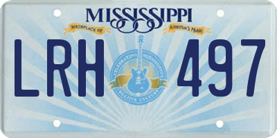 MS license plate LRH497