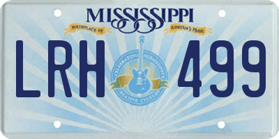 MS license plate LRH499