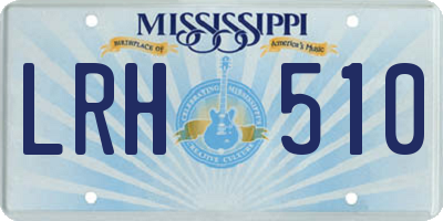 MS license plate LRH510