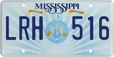 MS license plate LRH516