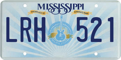 MS license plate LRH521