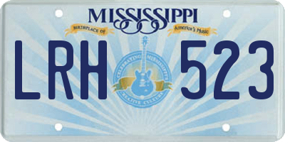 MS license plate LRH523