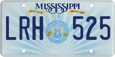 MS license plate LRH525