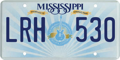 MS license plate LRH530