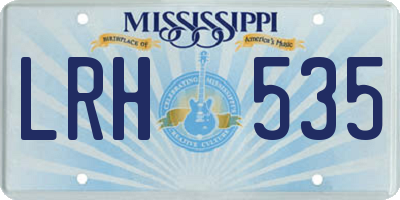 MS license plate LRH535