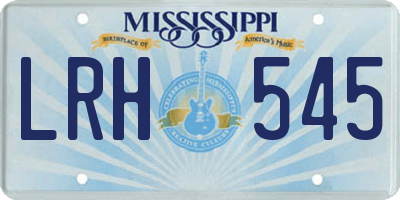 MS license plate LRH545