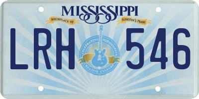 MS license plate LRH546