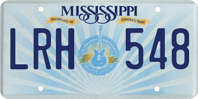 MS license plate LRH548