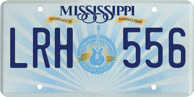 MS license plate LRH556