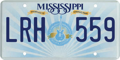 MS license plate LRH559
