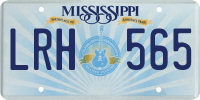 MS license plate LRH565