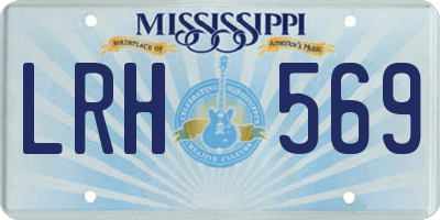 MS license plate LRH569